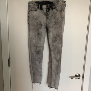 Free People Gray Washed Reagan Jeans